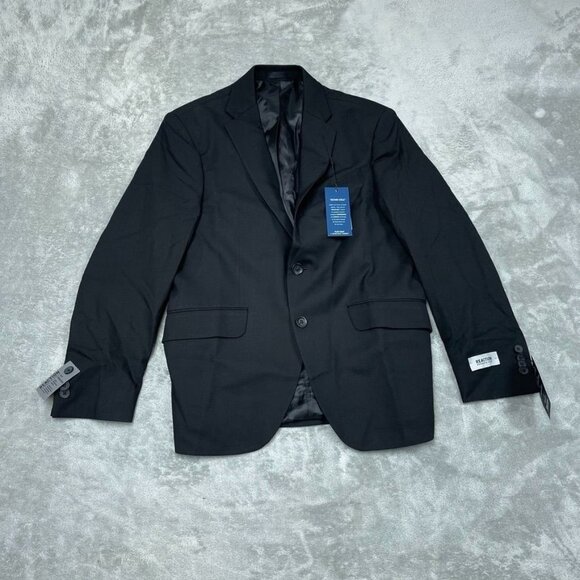 Kenneth Cole Reaction Mens Flex Coat 38S Modern Fit Black Blazer Jacket a0736 - Picture 1 of 9